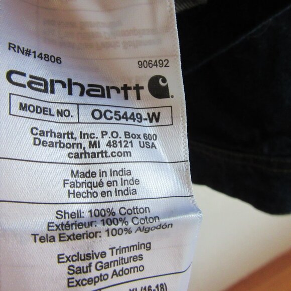 CARHARTT Women's Denim Size XL Work Relaxed Fit Jacket - Picture 7 of 7